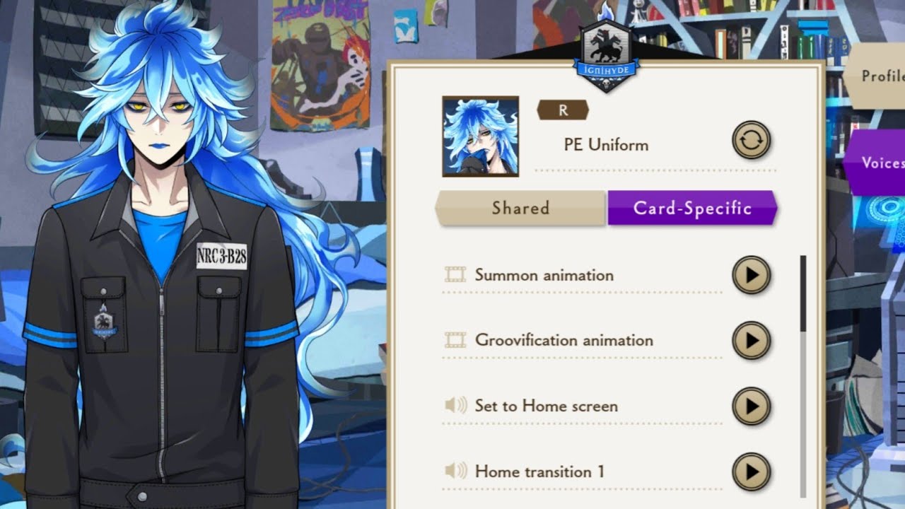 [Twisted Wonderland] Idia Shroud - PE Uniform Voice Lines