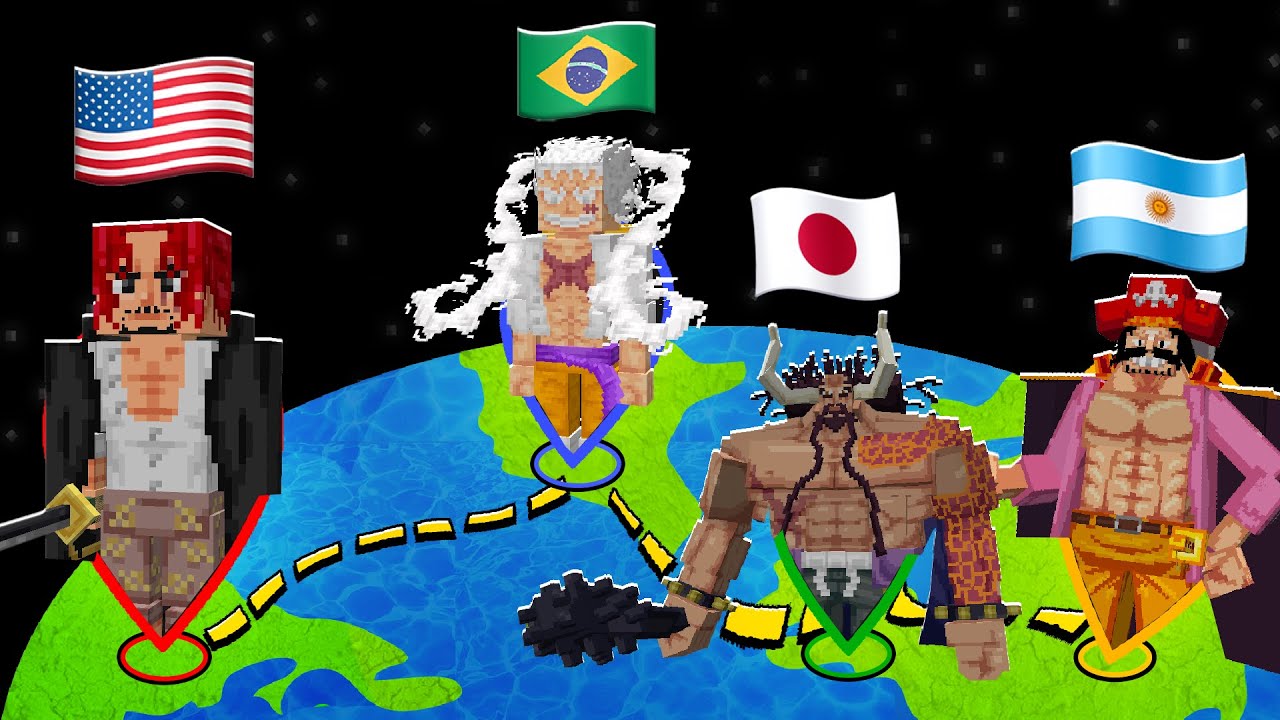 🌍 MODO DOMINAÇÃO de ONE PIECE no MINECRAFT