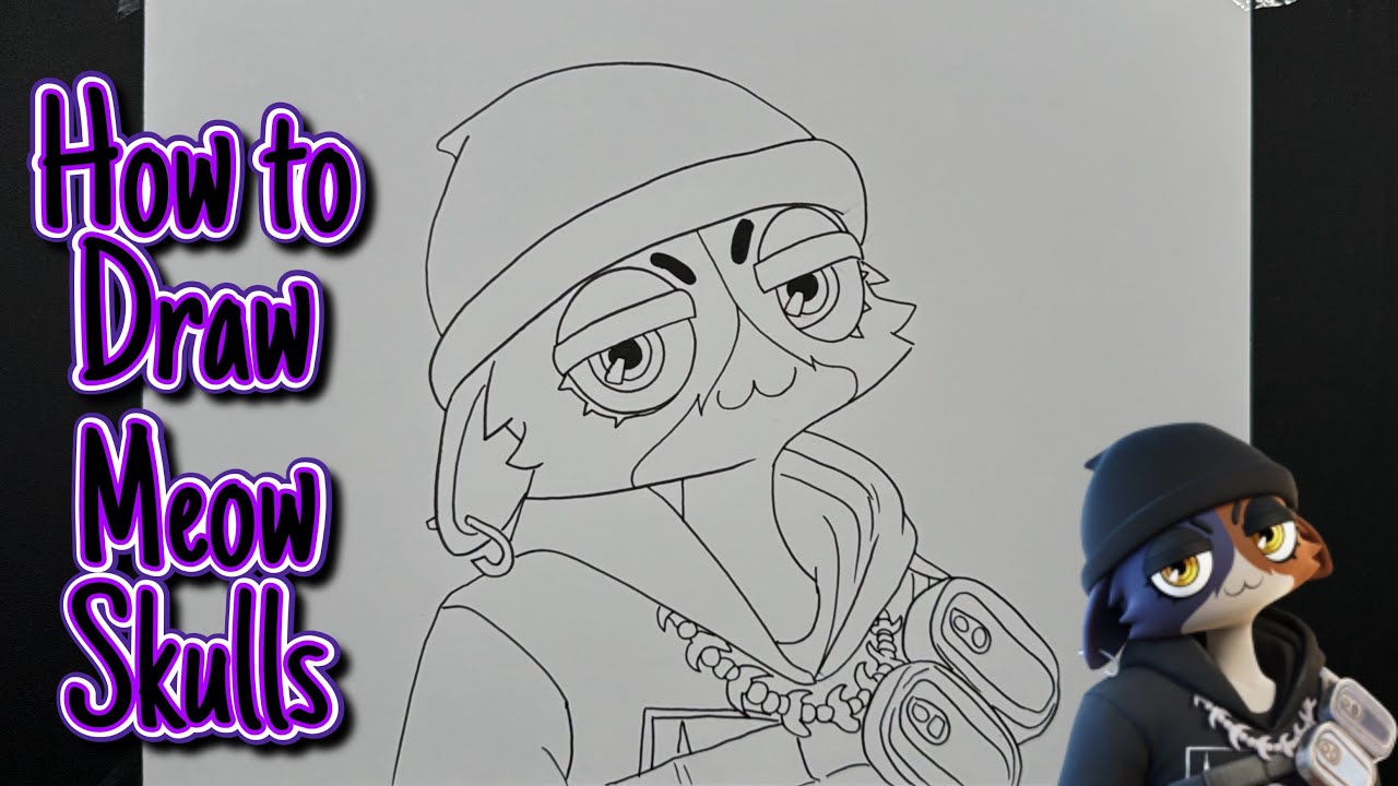 How To Draw Meow Skulls | FORTNITE #drawing #meowskulls #fortnite