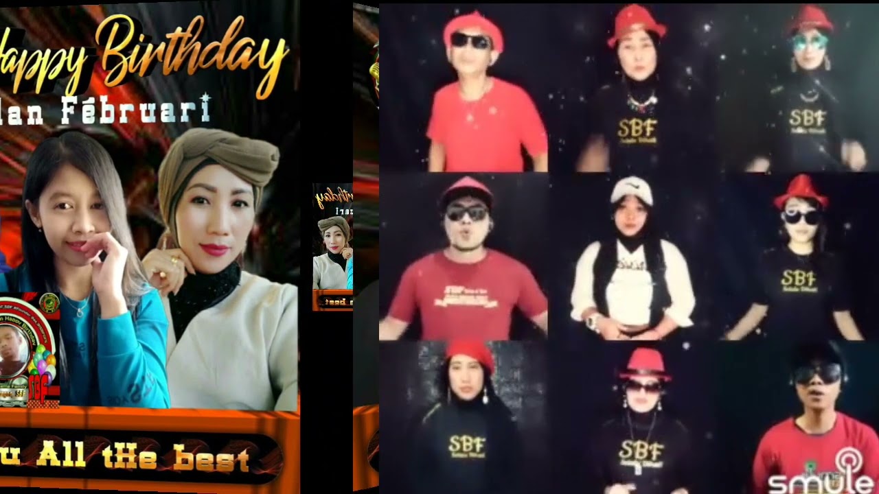 Selamat ulang tahun jsmrud cover by all artis smule SBF Ultah pebruari 2023