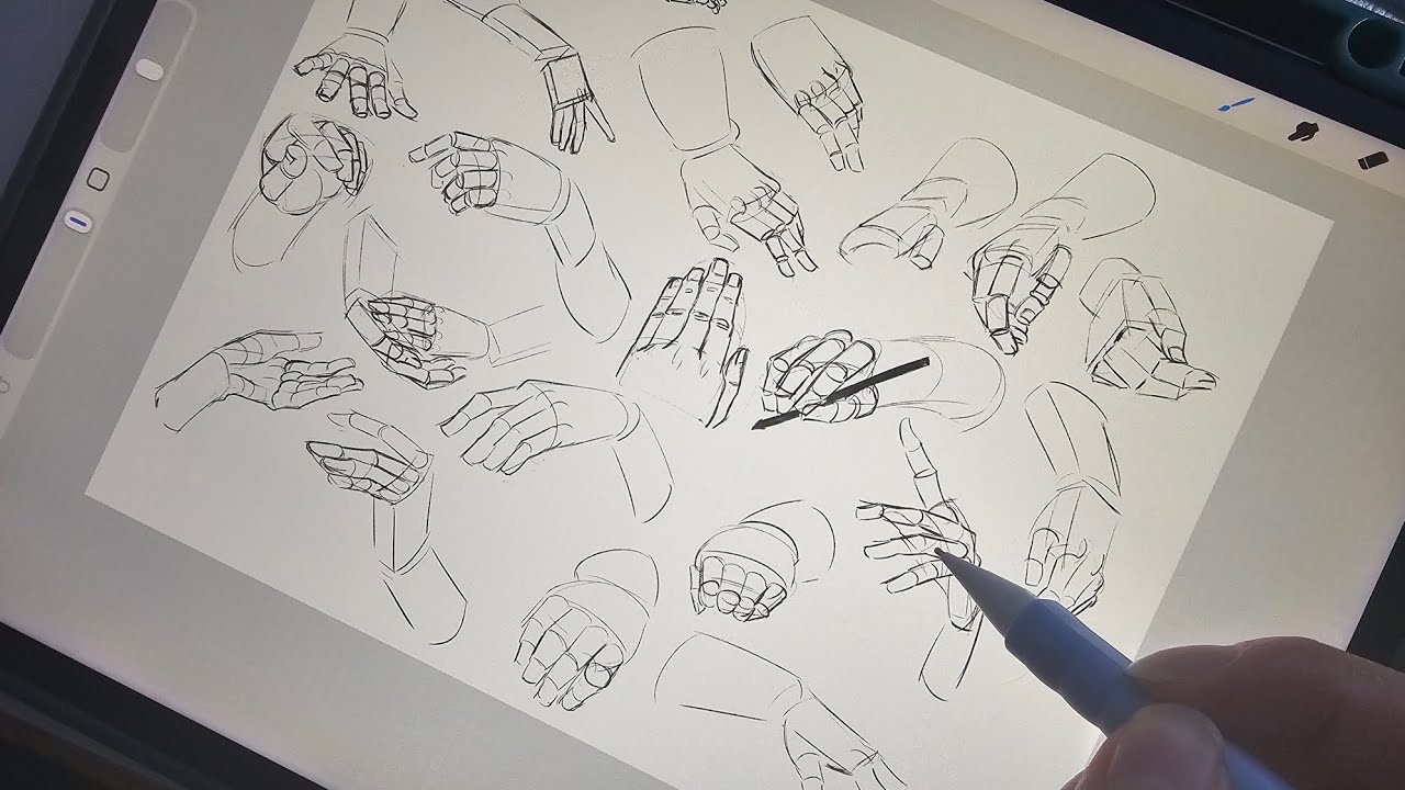 Daily practice session ○ Hand studies ( from Morpho Hands and feet book) ○ Drawing sound ○