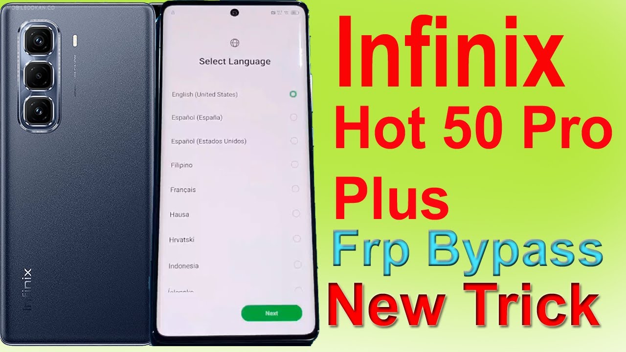 Infinix Hot 50 Pro Plus (X6880) FRP Bypass / Google Account Unlock Android 14 without Pc