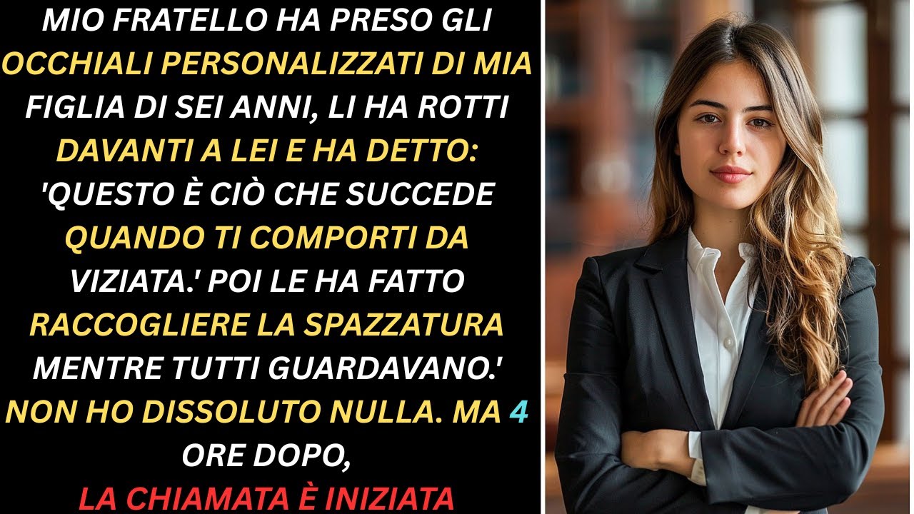 Mio fratello ha rotto gli occhiali personalizzati di mia figlia di 6 anni davanti a lei