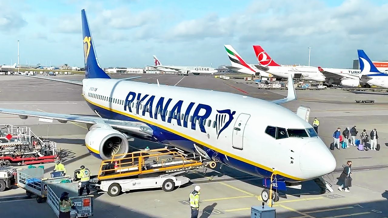 [60FPS] Amsterdam to Dublin in windy conditions (24018G34KT) | RYANAIR | BOEING 737-800 EI-DCX