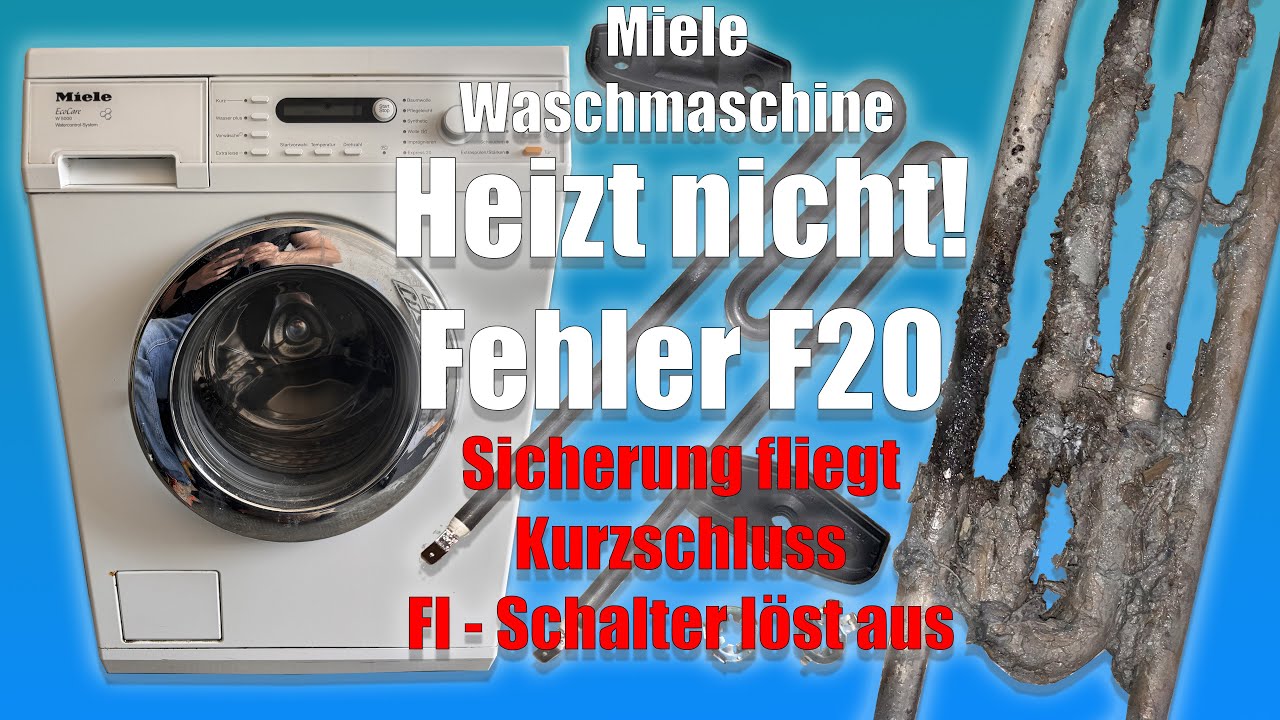 🔧 Miele Waschmaschine Heizung defekt? | Anleitung Schritt für Schritt | Fehler F20
