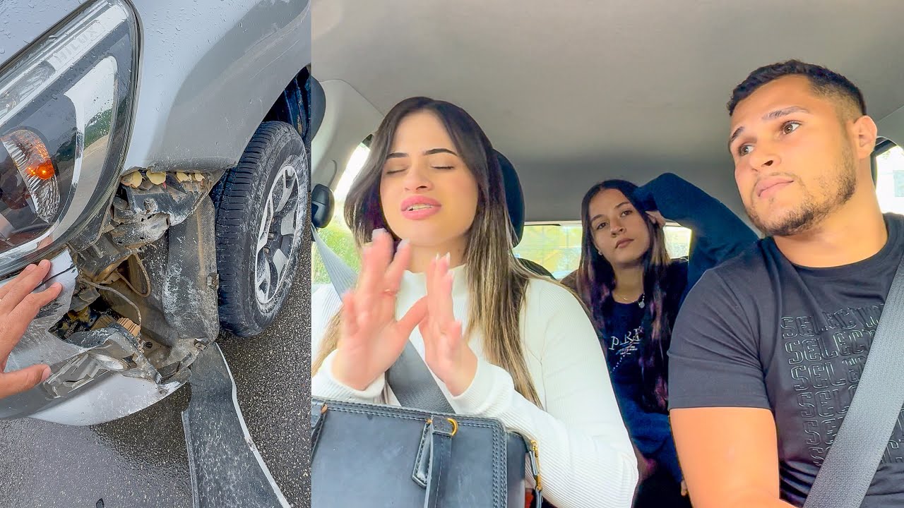 LEÔNCIO E THAMIRES SOFREM ACIDENTE E QUASE CAPOTAM CARRO | LEÔNCIO VÍDEOS