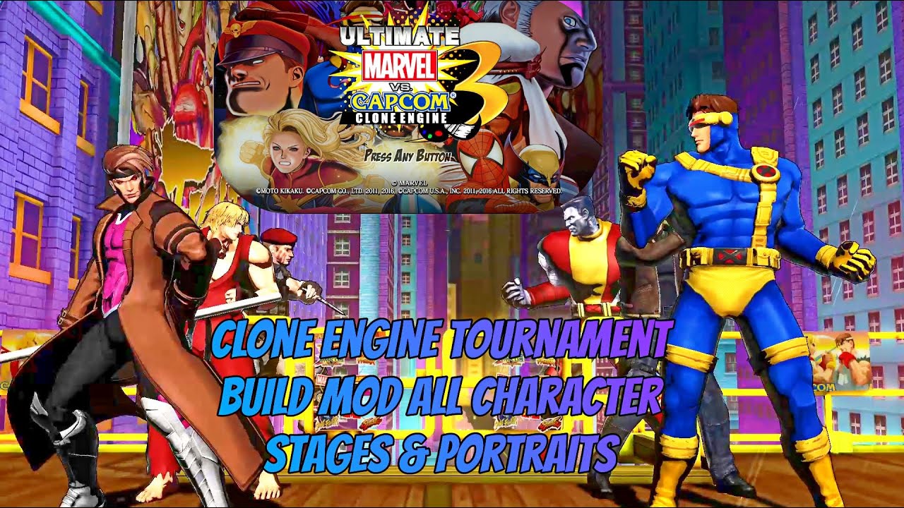 ULTIMATE MARVEL VS CAPCOM 3 [Clone Engine Tournament Build MOD All Character/Stages Portraits]