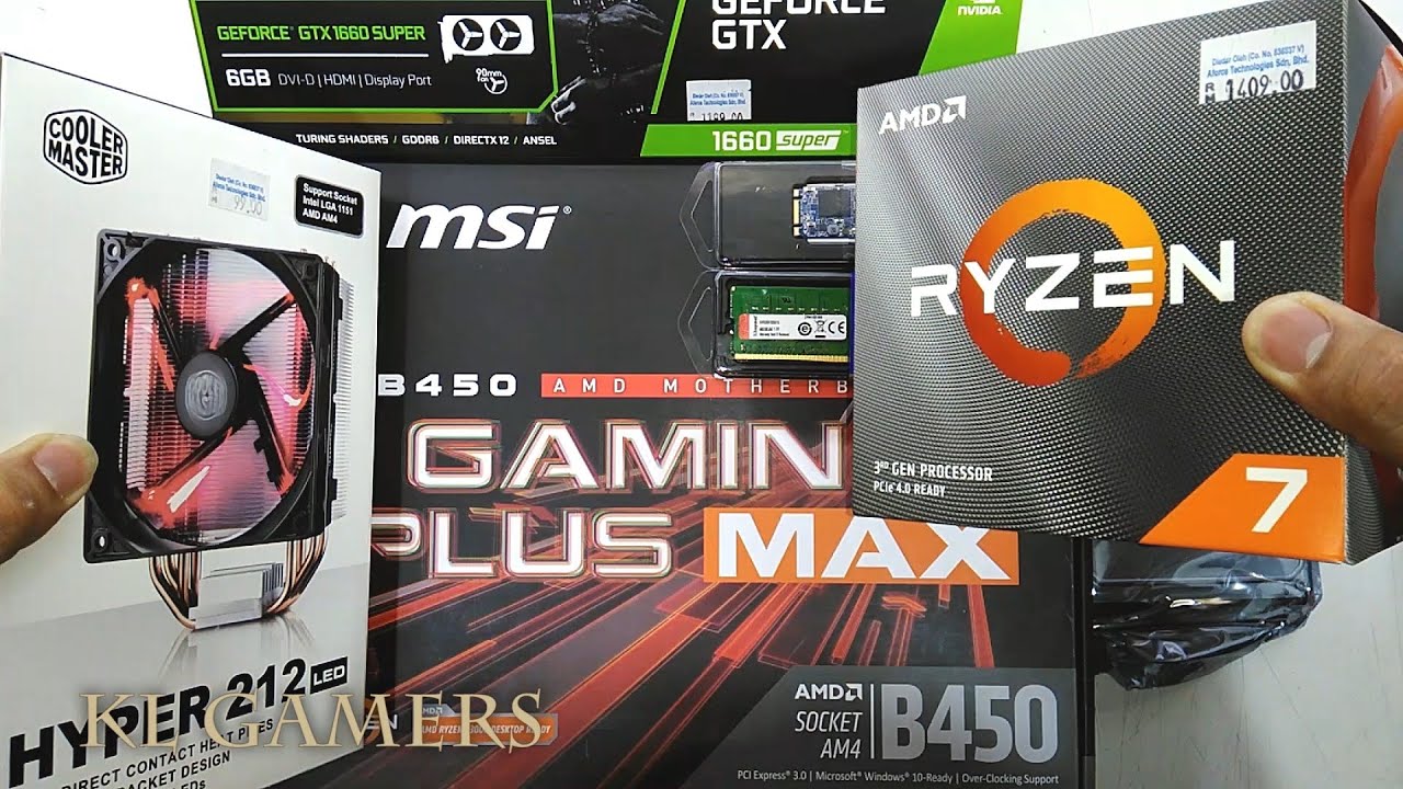 AMD Ryzen 7 3700X msi B450 GAMING PLUS MAX HYPER 212 LED nvidia GTX 1660 SUPER Gaming Build