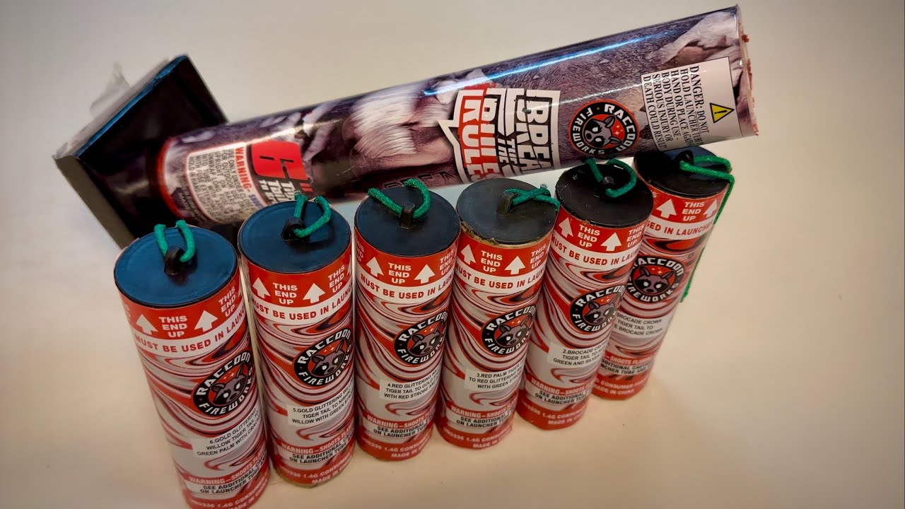 BREAK THE RULES 6” CANISTER SHELLS (VERY GOOD)