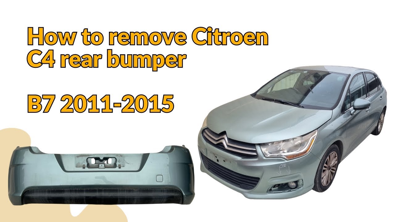 How to remove Citroen C4 rear bumper , B7 2011-2015