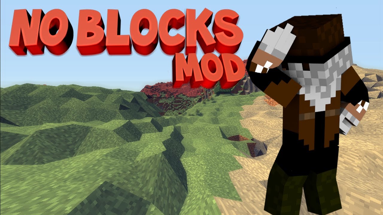 Minecraft: NO CUBES MOD! (No Blocks mod, Smooth Terrain mod)