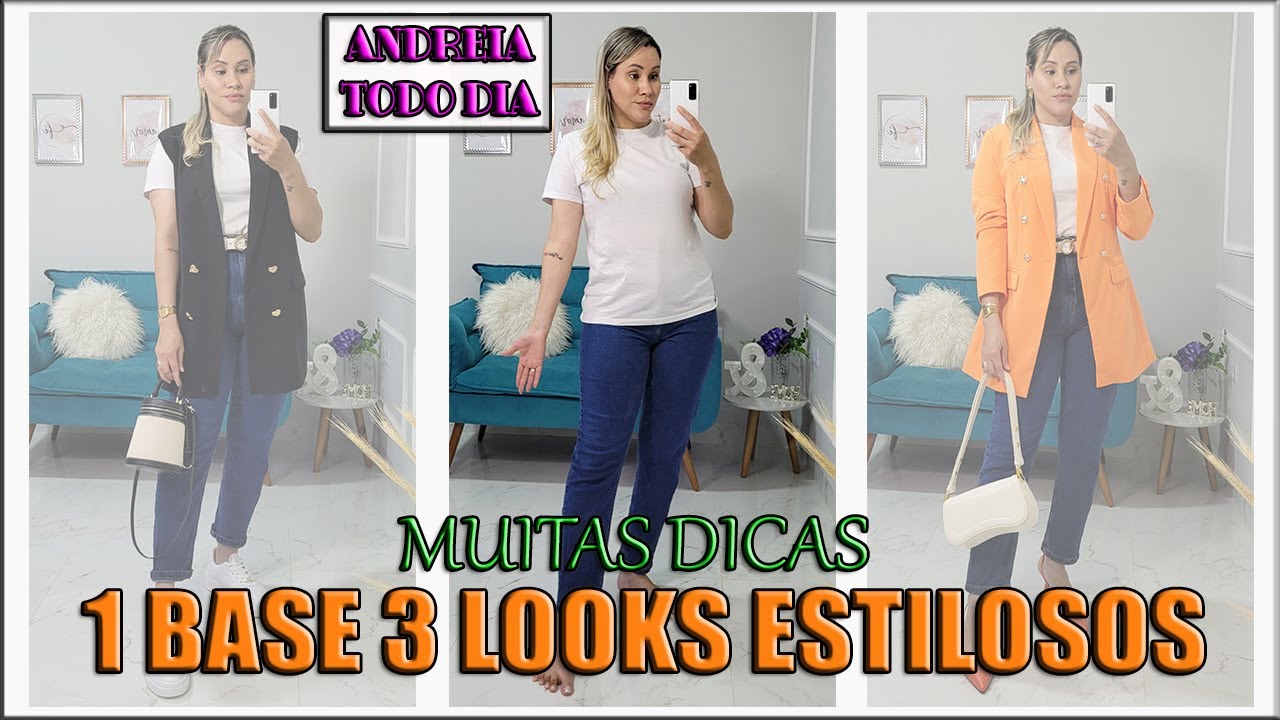 1 LOOK BASE 3 LOOKS ESTILOSOS: MUDE SEU LOOK COM ACESSORIOS TERCEIRA PE&Ccedil;A COM O SAPATO, DICAS E MAIS