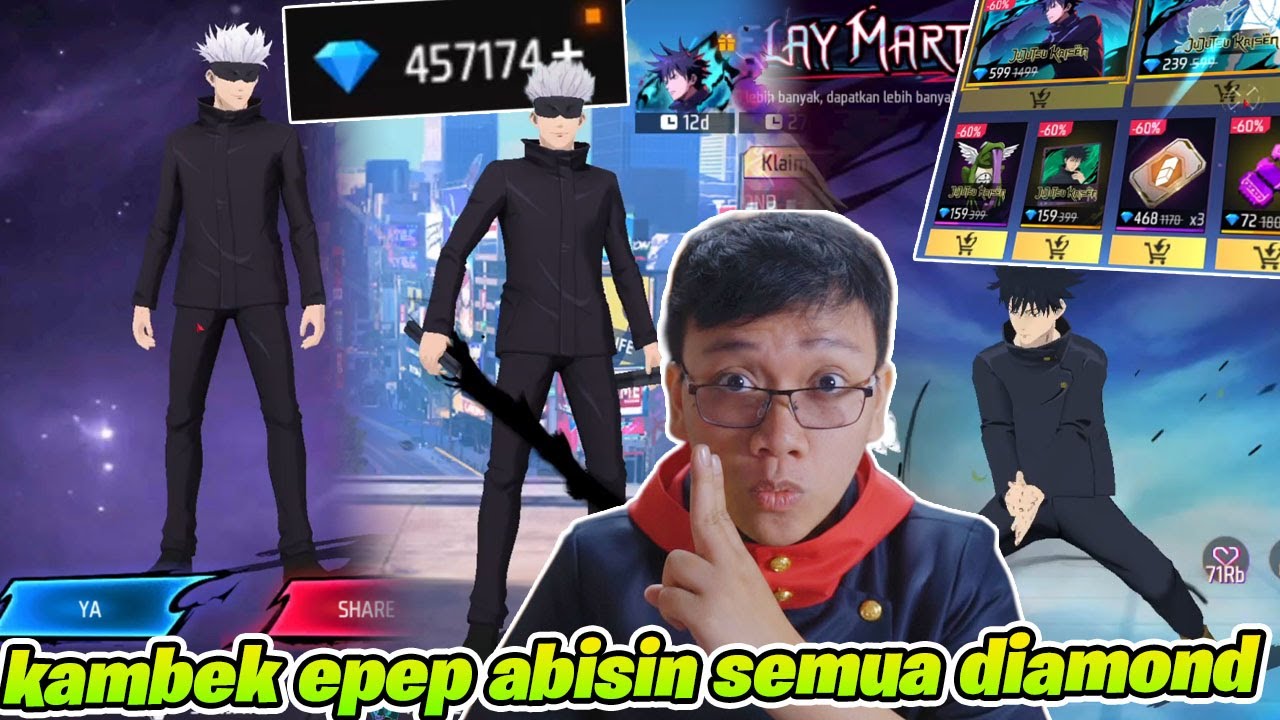 KEMBALI DARI PENSI! BORONG SEMUA FF X JUJUTSU KAISEN TERBARU! GOJO SATORU DAN RELAY MART BARU!