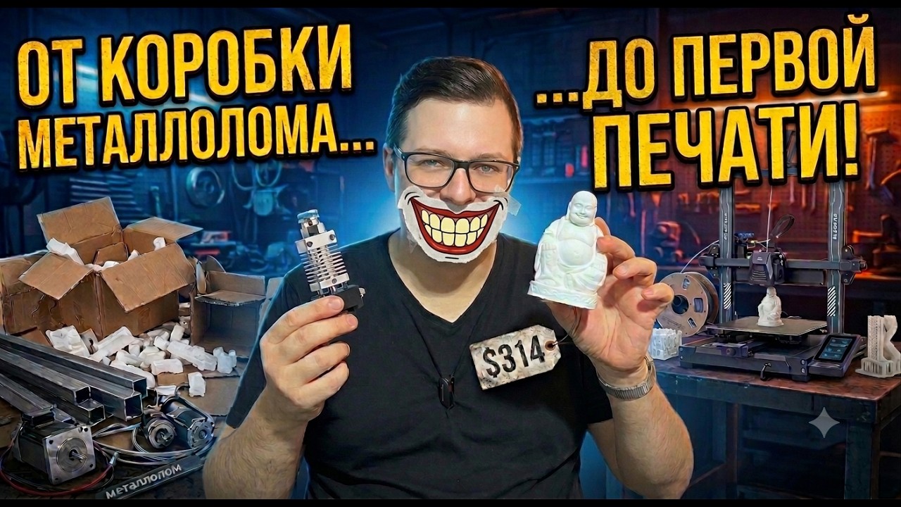Сборка и Калибровка Elegoo Neptune 4 Pro: Мой идеальный Будда из Огрызка. | Дневник Новичка #4.