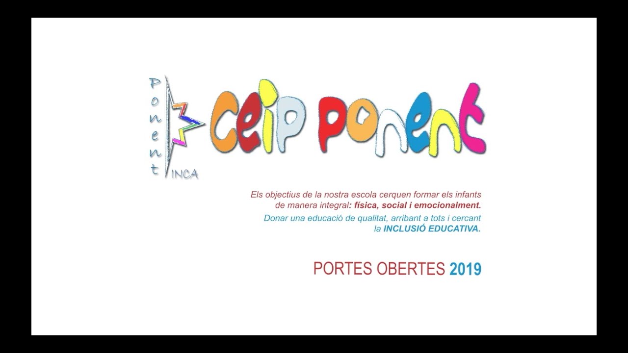 Portes obertes 2019 - CEIP Ponent