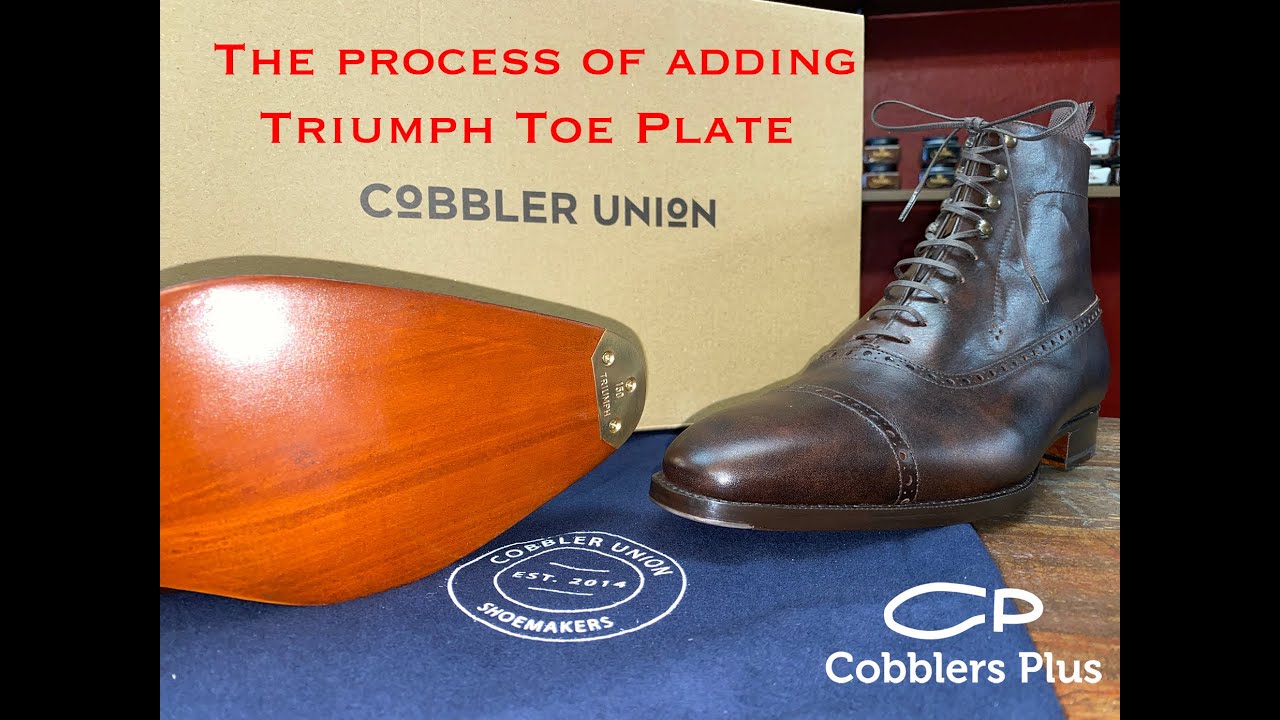 Cobbler Union Boots with Blind Stitching get Brass Triumph Toe Plates