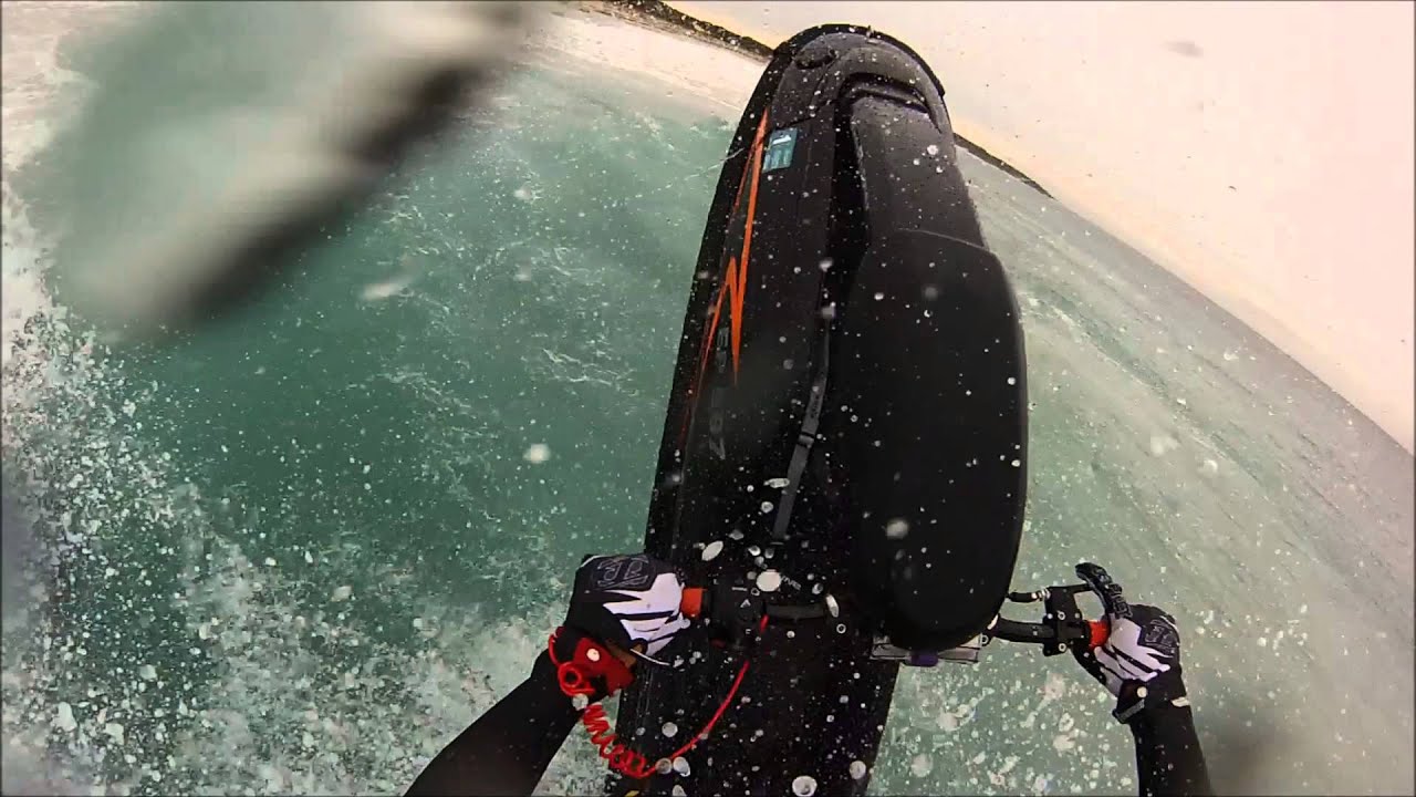 Stand up Jet Ski Jumps, 180 air, broken Achilles tendon Yamaha Superjet