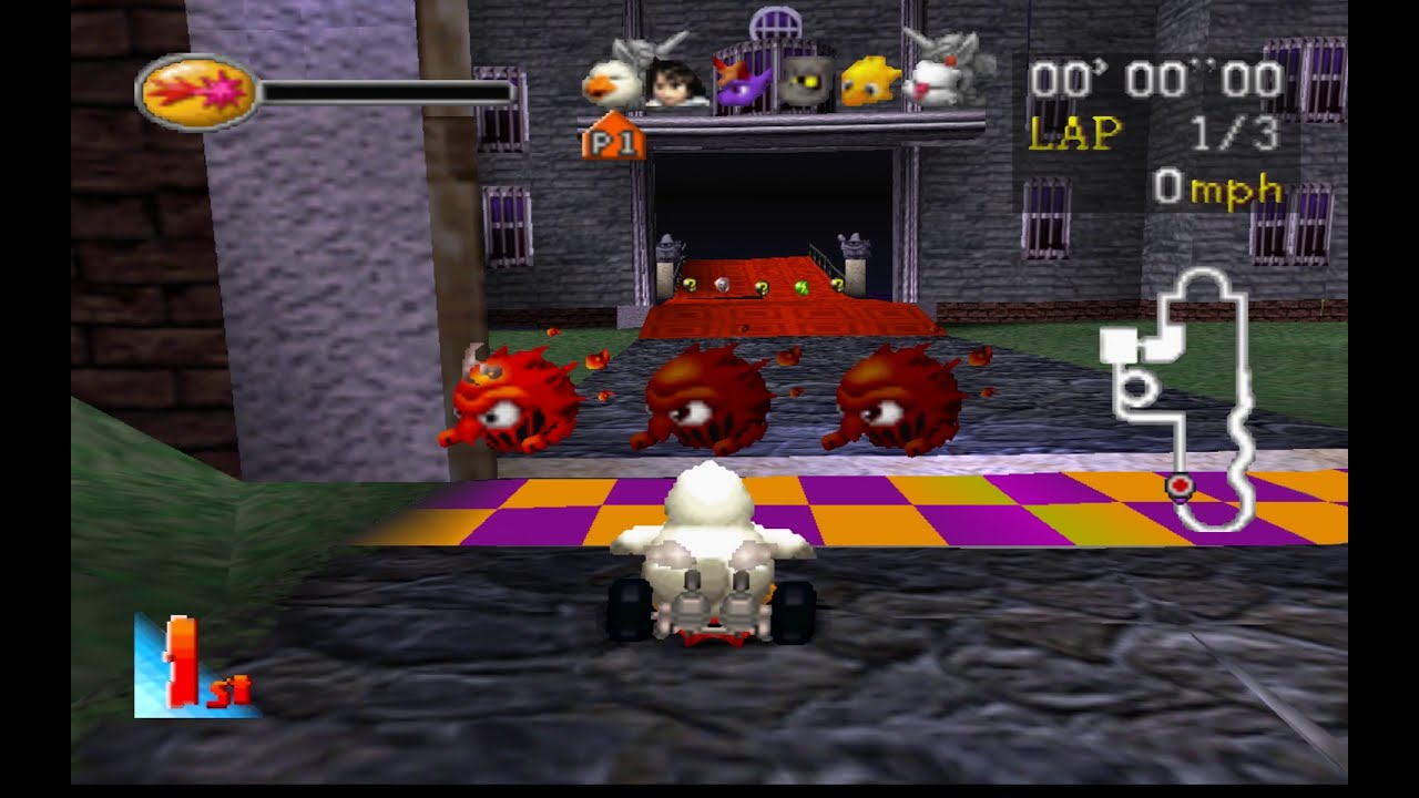 Game PS1 huyền thoại ( Đua xe th&uacute; ; Đua xe g&agrave; ) Chocobo Racing