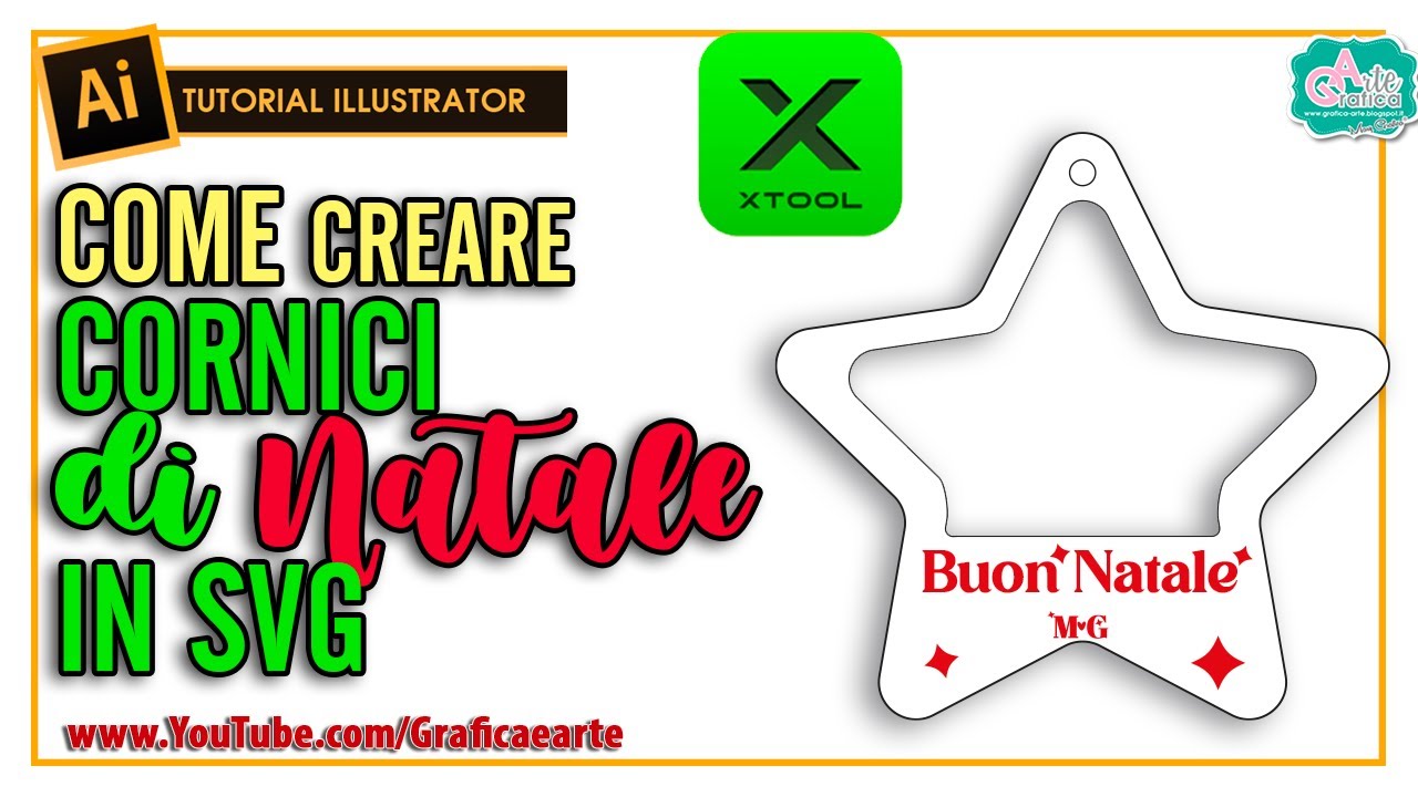 CREARE CORNICE A STELLA in SVG PER XTOOL PARTE 1 - Tut. Illustrator 198