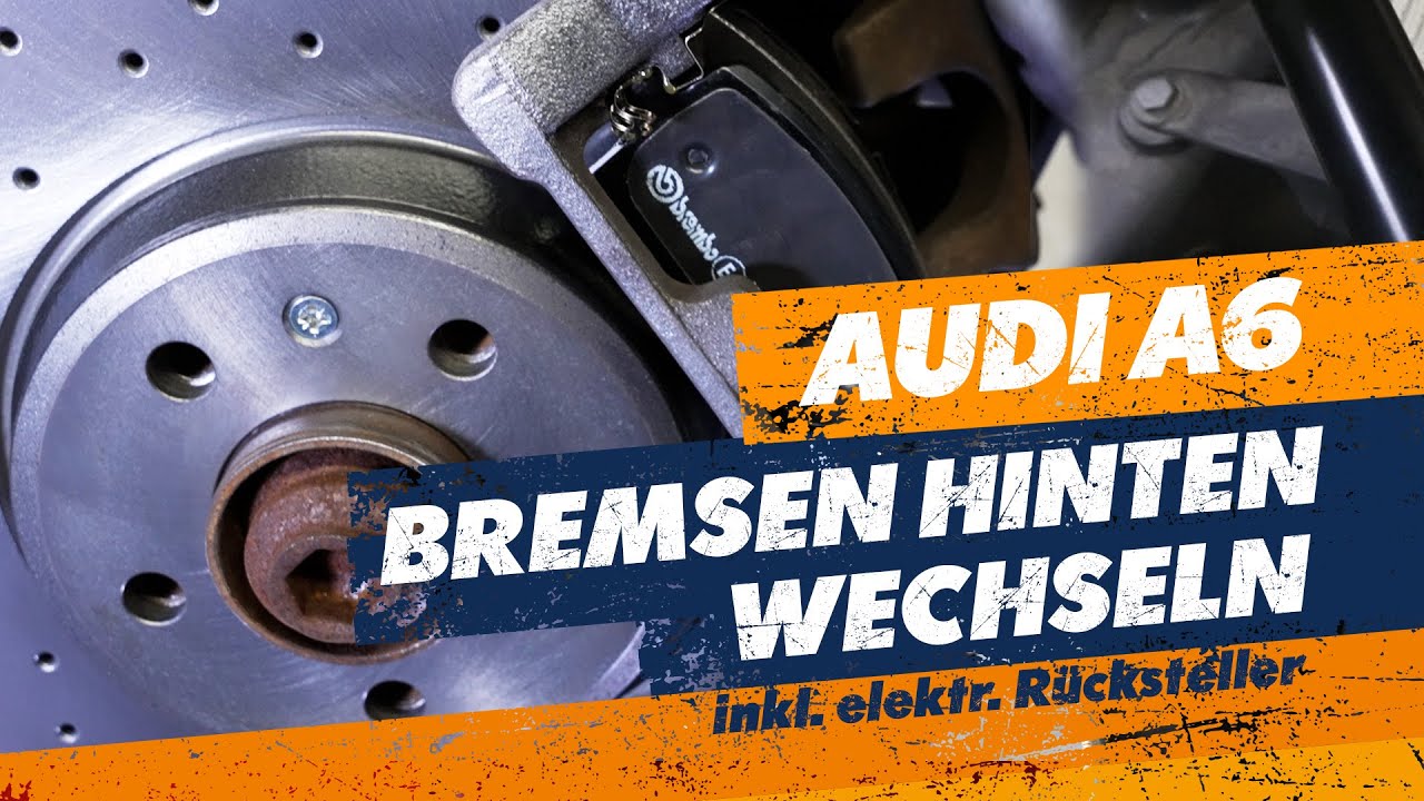 Sportbremsscheiben und -beläge an der Hinterachse erneuern | Audi A6 mit elektr. Feststellbremse