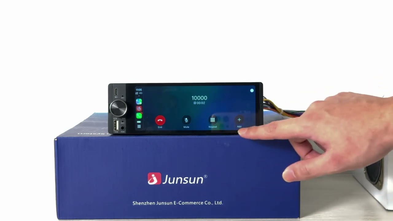 Junsun 6.86 Inch Universal 1 Din Car Stereo Radio MP5 Player Wireless Carplay Android