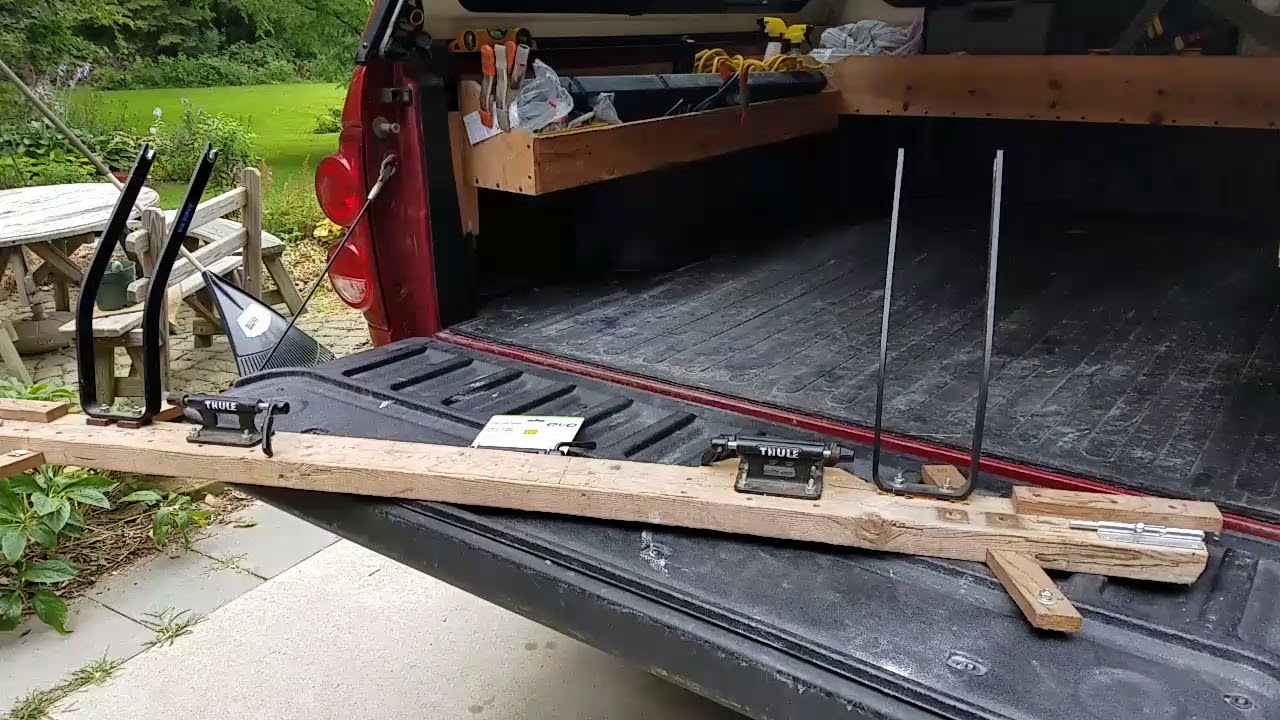 Homemade pick up bike rack.
