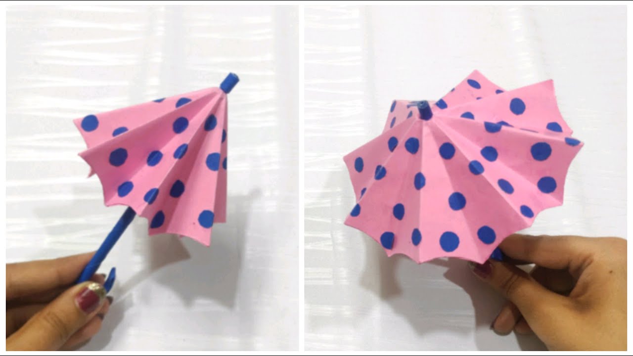 DIY Paper Umbrella | Foldable Paper umbrella | How to make Umbrella with paper at home - easy
