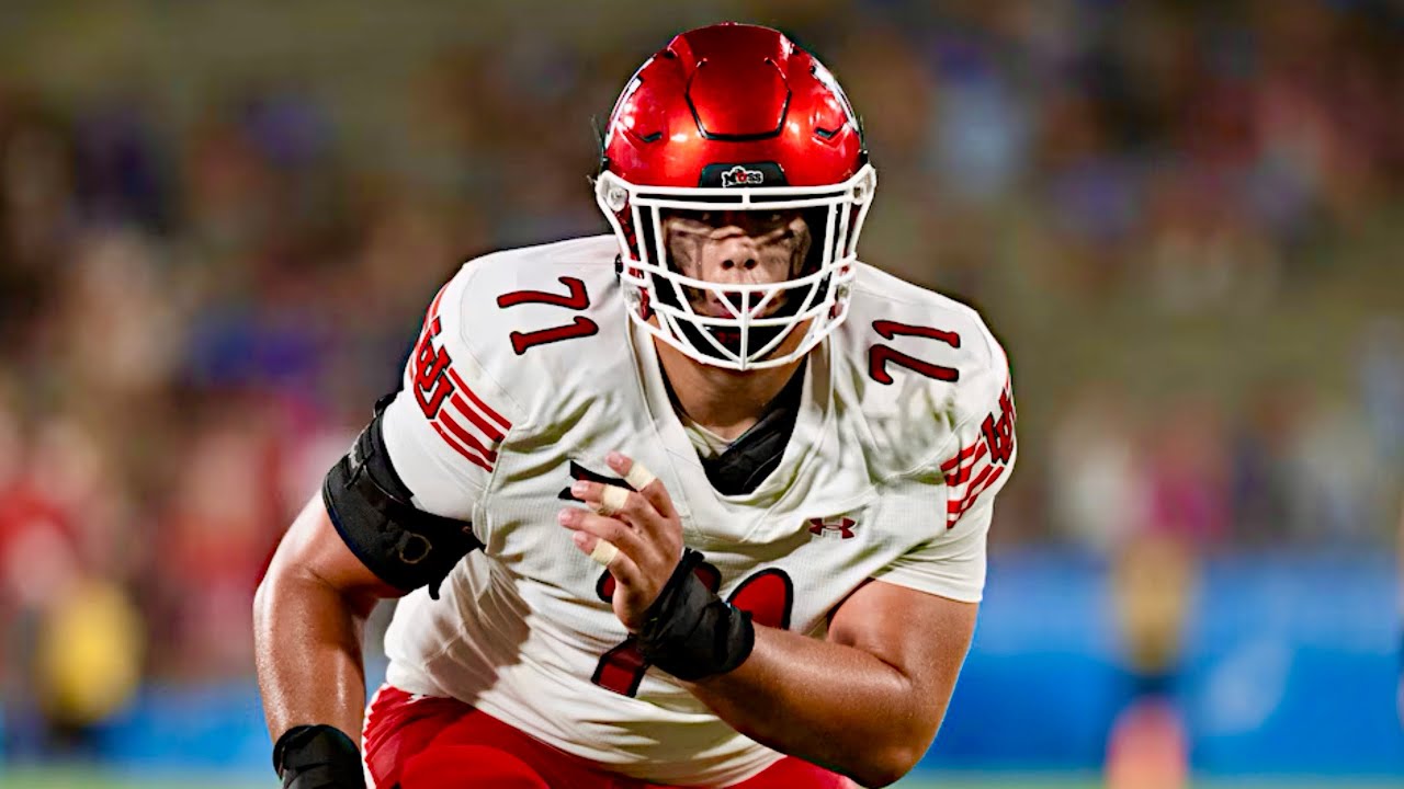 Caleb Lomu College Football Highlights💥| Utah Left Tackle | NFL Draft Film