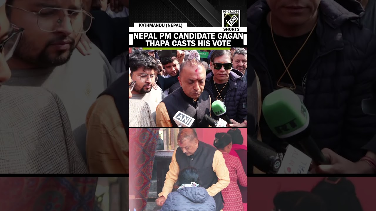 Nepal PM candidate Gagan Thapa casts his vote for new government after Gen-Z protests