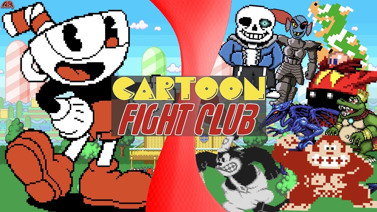 CUPHEAD vs VIDEO GAME BOSSES! (Cuphead vs Sans, Undertale, Sonic, Mario, Disney) CARTOON FIGHT CLUB