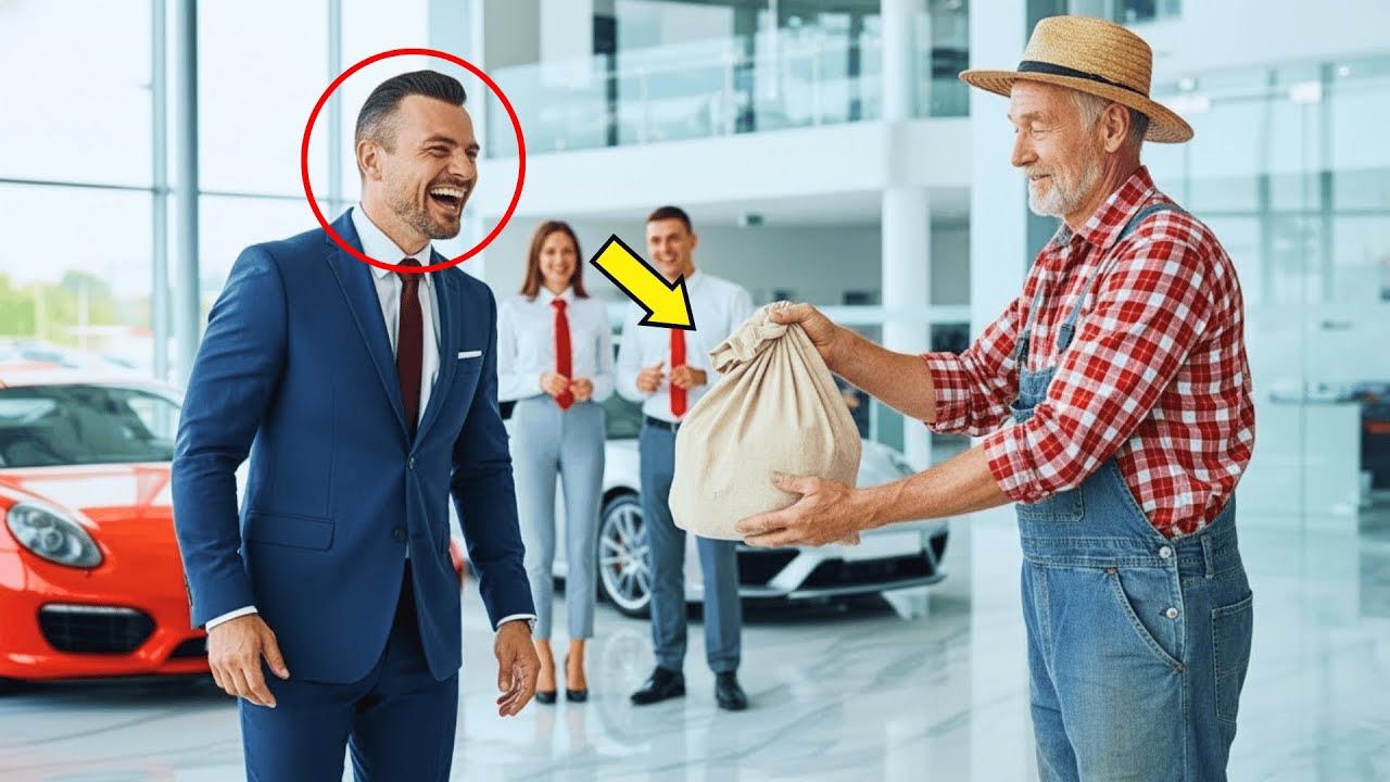 Bilhandlaren skrattade åt den ödmjuke bonden… tills han köpte tio bilar kontant!