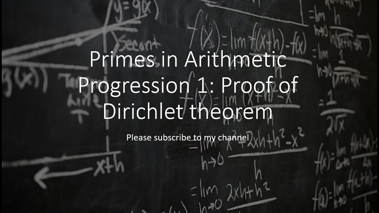Primes in Arithmetic Progression 1:  Proof of Dirichlet theorem