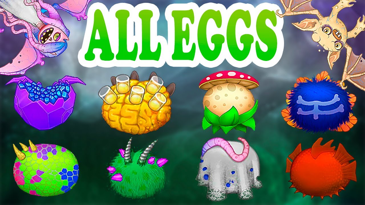 All Eggs from Ethereal Island including Rare and Epic - Sounds & Animation (My Singing Monsters)