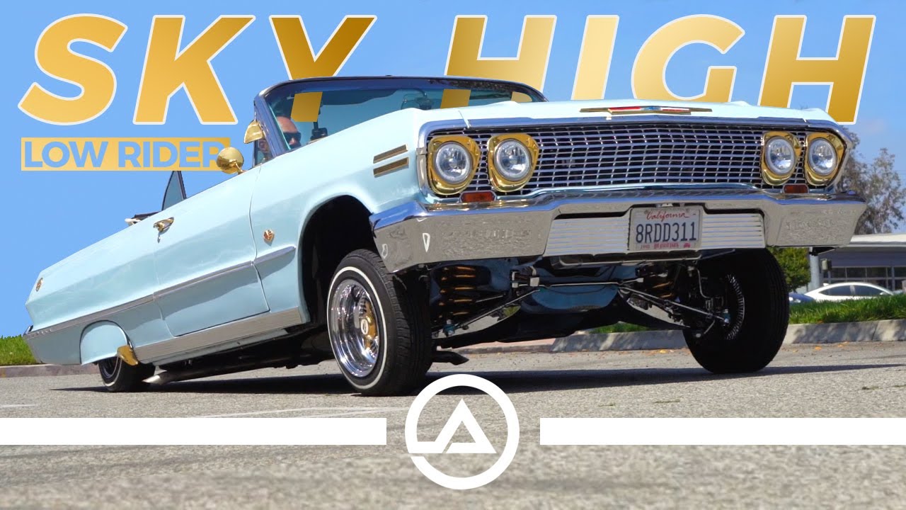 '63 Impala Ragtop Lowrider Hopping and 3 Wheels | Sky High Plata o Plomo