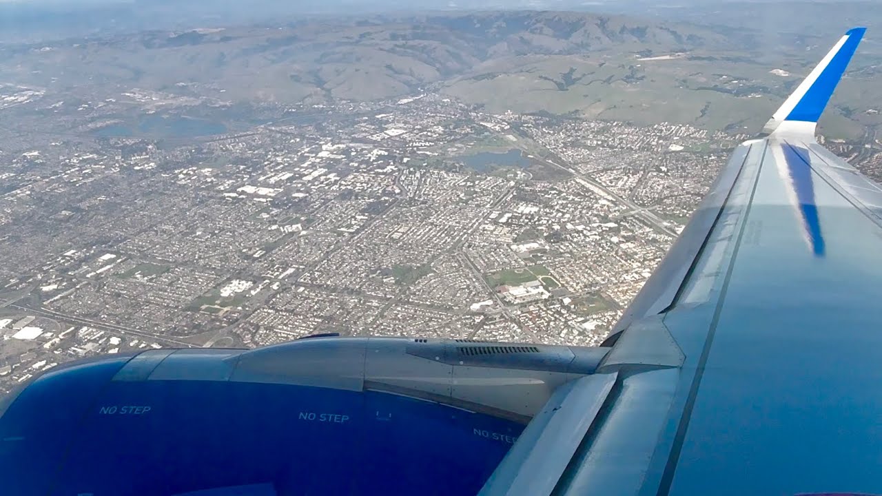 Hazy San Francisco landing - United Airlines - Airbus A321 NEO