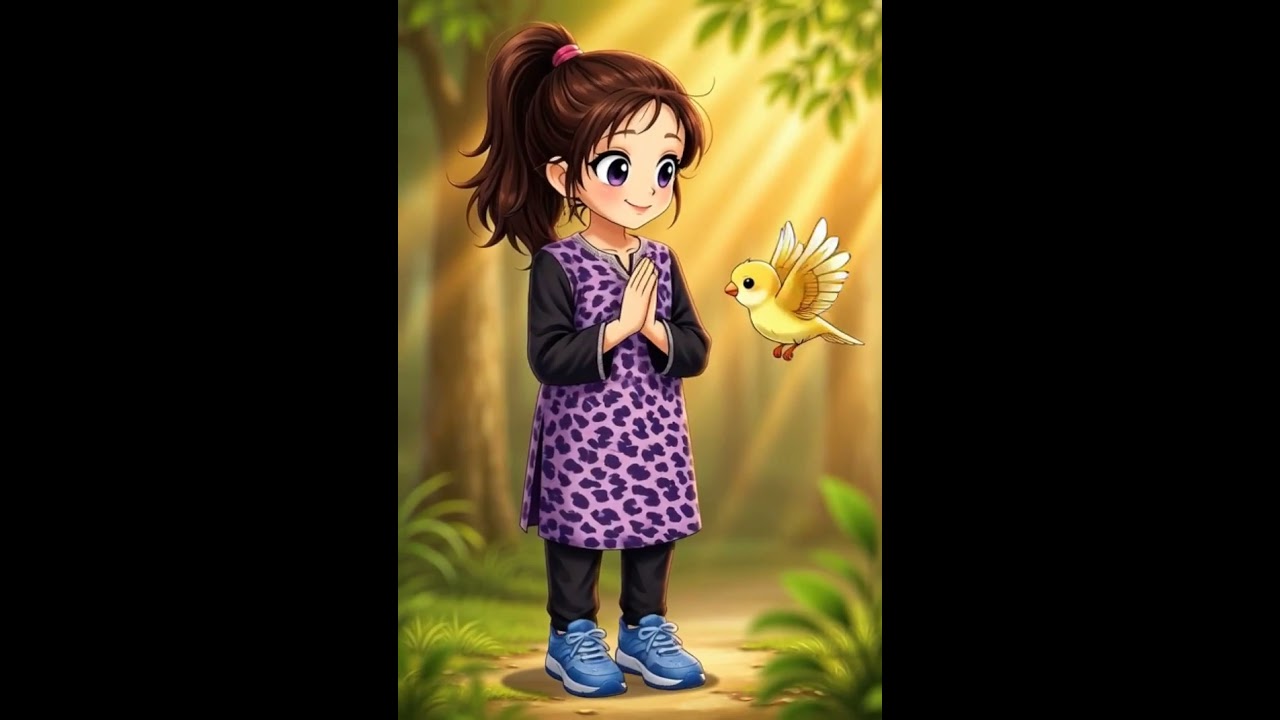 🌼 A Cute Story of Kindness 🐦 | Amo Feeding Birds in the Garden ❤️