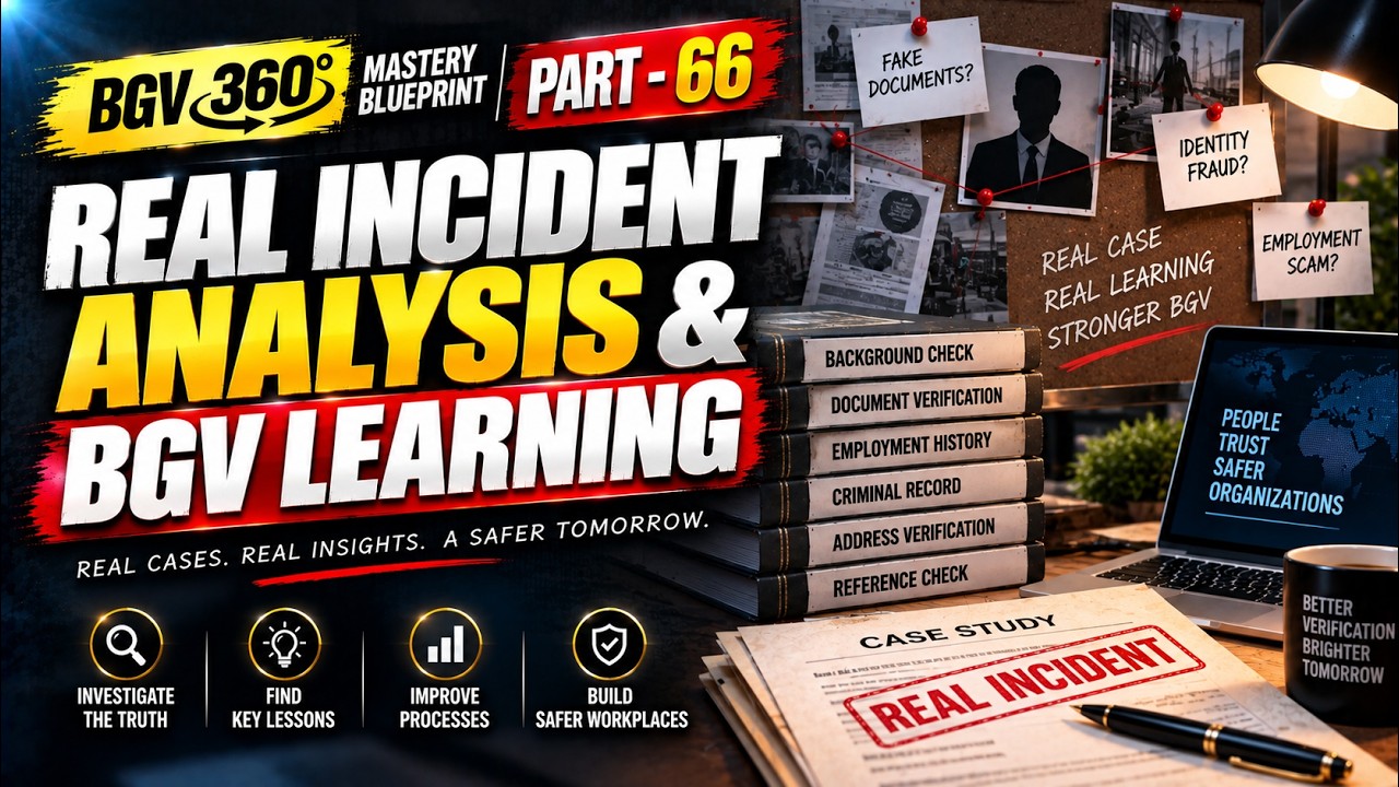 Real Incident Analysis & BGV Learning | | BGV 360&deg; Mastery Blueprint (Part 66) | Manish Khan