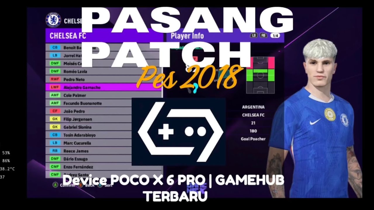 CARA PASANG PATCH PES 2018 | DI GAMEHUB TERBARU DEVICE POCO X 6PRO