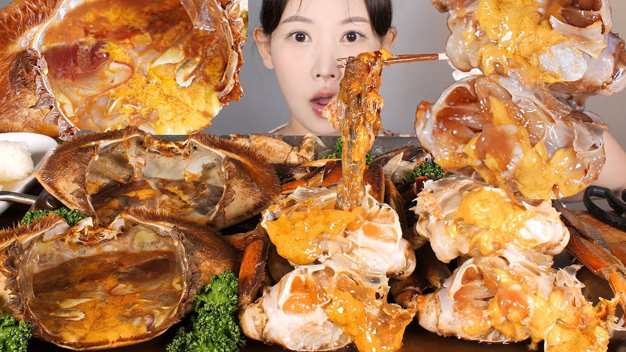 내장 폭발적✨ 던지니스크랩장 버터주먹밥 먹방 Marinated dungeness crab [eating show] mukbang korean food