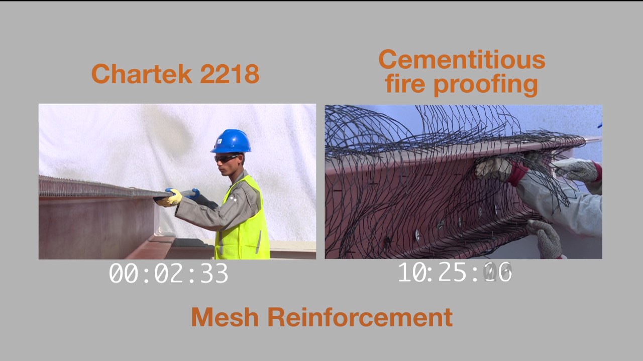 Chartek 2218 vs. Cementitious Passive Fire Protection