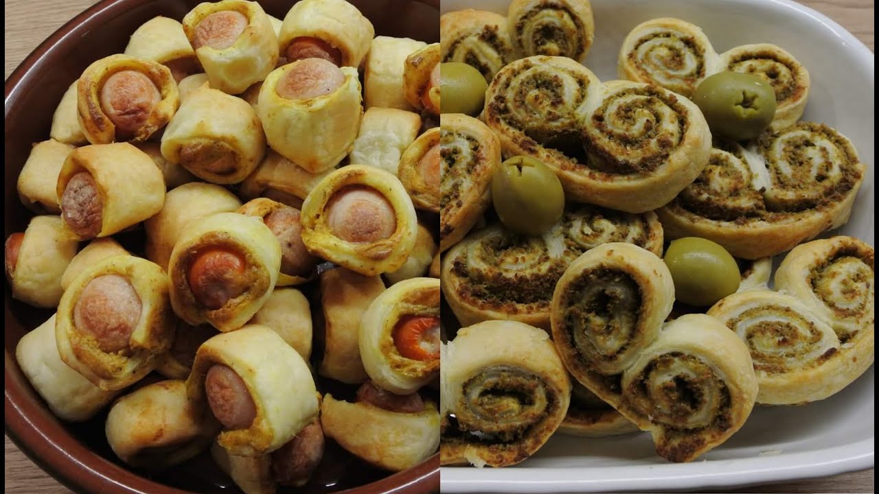 Feuilleté aperitif à l’olive et saucisse curry / Puff pastry with olive and sausage curry