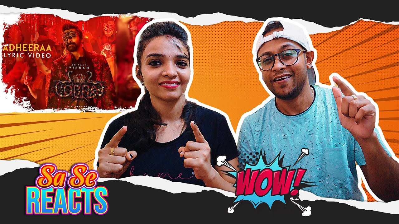 Adheeraa Lyric REACTION | Cobra | Chiyaan Vikram |A.R.Rahman| Ajay Gnanamuthu | MUMBAI TAMIL COUPLE