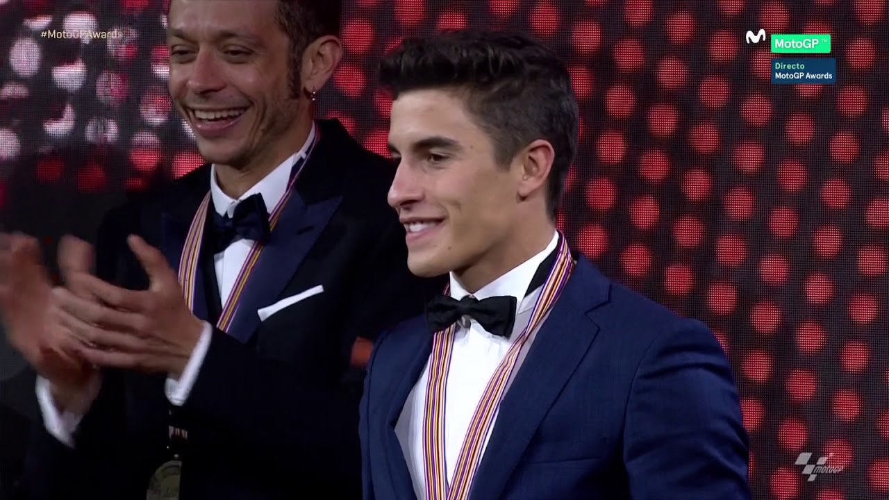 Motogp awards 2018 Rossi's face reaction to Marc Márquez reward for 2018 season title
