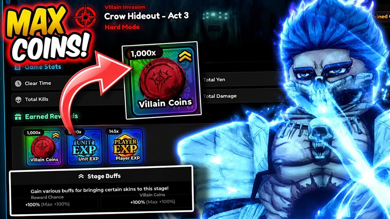 How To Get 1000 Villains Coins EVERY Run In Anime Expeditions 