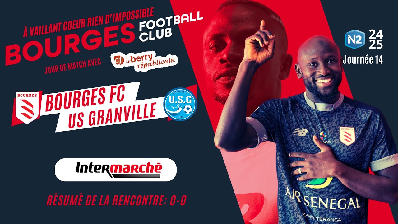 N2-J14 - Bourges FC vs US GRANVILLE (0-0) - Résumé du match