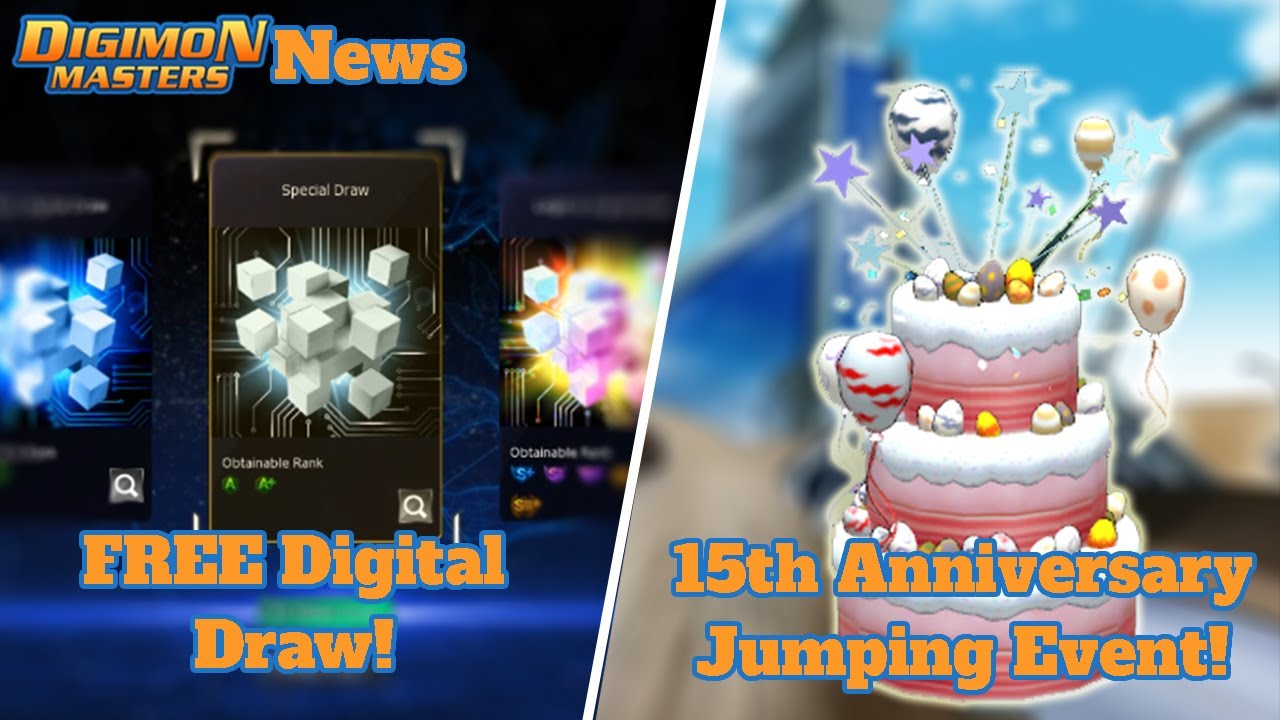 DMO News: FREE Special Digital Draw & 15th Anniversary event news - Digimon Masters