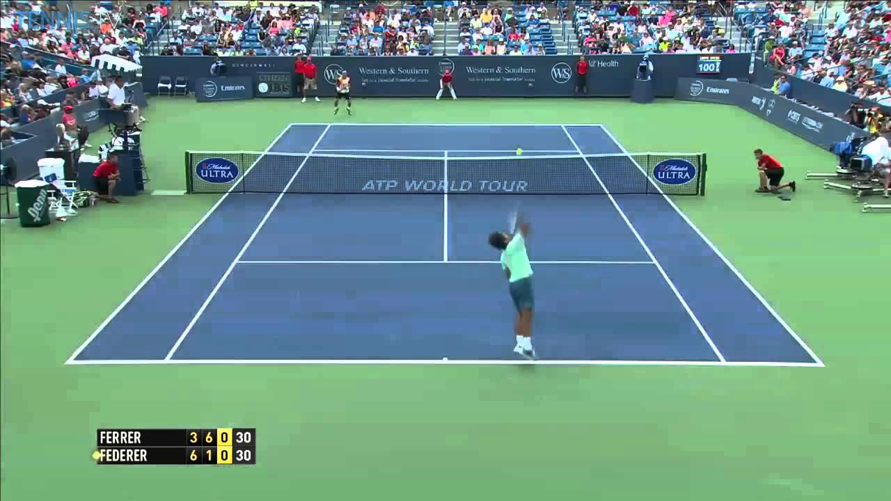Roger Federer vs David Ferrer- Cincinnati 2014 Final Highlights
