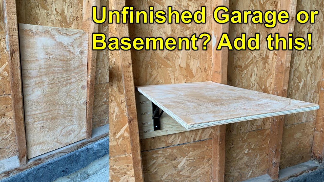 Storage Hack: Folding Shelf Between the Studs