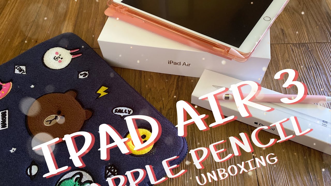 IPAD AIR 3 🍎 AND APPLE PENCIL ✏️ UNBOXING with accessories