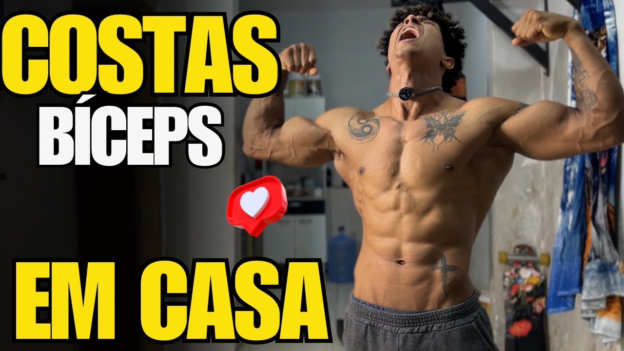 Treino de Costas e Bíceps em Casa Sem Equipamentos